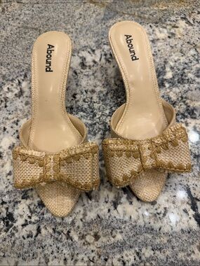 Abound Natural Woven Bow Mules